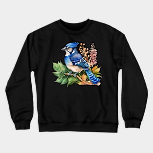 Watercolor Blue Jay Crewneck Sweatshirt